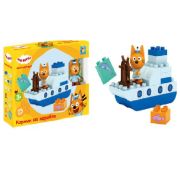 Три Кота конструктор бол.детали «Коржик на корабле»,23 эл.,кор.