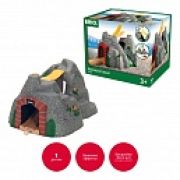 BRIO Тоннель в горе, звук, на магнитах, бат.2хАА(не вх.в наб.), 23,4х18х12см