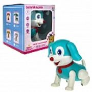 Элект.игрушка веселый щенок бирюз. 5 функций, в кор.16*17*18см