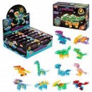 1Toy Blockformers «Планета динозавров» прозрач. блоки  (д/б 12 шт., в асс. 12 видов, коробка)