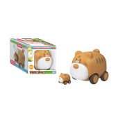 1TOY УБЕГАЙ-КА Тигр игрушка-катапульта с детёнышем, с фрикц. мех., кор. с окном