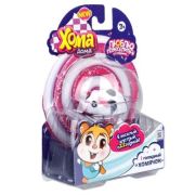 Хома Дома. Хомячок плюш. бел. в крапинку 5х3,2х3 см, в блист. 17х12х5,1 см, бат. 1*LR44 в компл.