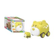 1TOY УБЕГАЙ-КА Собака игрушка-катапульта с детёнышем, с фрикц. мех., кор. с окном