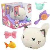 1TOY Purro Мурро интерактивный котёнок, 75+ звук. и реакц., 4*ААА, 4 акс., кор. с окном 19*19*19 см