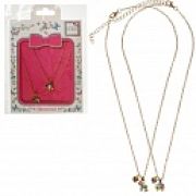 Lukky Fashion наб.из парных золот.цепочек BFF c 2 подвесками каждая, конверт