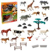 1toy «В мире животных» наб.суперпак дикие животные Африки, животные с фермы с акс. 30шт. в кор.45*30*5см