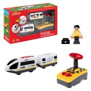 1TOY Goodok поезд на РУ с открыв.вагоном и фигуркой,4 дет.,кор.