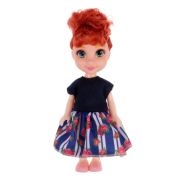 1TOY ALISA SUMMERTIME Кукла в платье, снимается обувь, 16 см, в тёмно-синей футболке