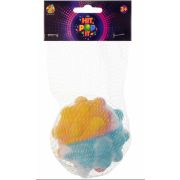 1toy Жмяка Hit Pop It жёлто-розово-бело-голубой «Шар» 7 см