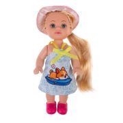 1TOY ALISA BABY LOVE Кукла малышка в летней одежде, 12 см, в голубом платье