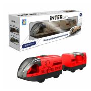 1TOY InterCity Megapolis электропоезд «Экспресс» красный, 2 ваг, звук, едет вперед и назад,  в кор.с окошком