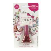 Лак Lucky серия Конфетти, цвет 25К, розовый с блестками, блистер, объем 5,5 мл.