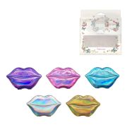 Lukky зеркальце карманное «Губы»,голография,5 цв.,кор.ПВХ