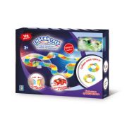 1Тoy Гибкий трек - большое путешествие, 3 опоры, 1 машинка со светом, дорога светится,196 дет