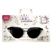 Lukky Fashion Солнцезащитные очки д.детей,метал.черная оправа,черные стекла,карта,пакет