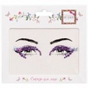 Lukky Fashion стразы для лица Лиловые переливы,17х12 см,карта, пакет
