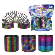 1toy пружинка Радуга-Дуга металик пятнист. 6,3*6,5см.в пак.16*6*18см