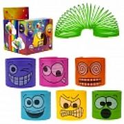 1TOY пружинка Радуга-Дуга эмоции 7,5*7,5см, 6 видов в асс.,в кор с окошком