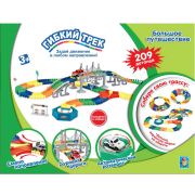 1 toy гибкий трек «Большое пут-е» 234 дет, разворот, мост, машинка, 39x10x30 см