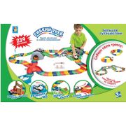 1toy гибкий трек «Большое пут-е» 249 дет, разворот, пещера, перекресток, 2 машинки, звук, 53x33x10,5 см