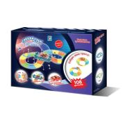 1toy гибкий трек «Большое путешествие», разводной мост, дорога светится, 1 машинка со светом, 108 дет