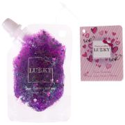 Lukky Love Collection Карманные гель-блёстки д.лица,тела,волос Violet Riot,цвет фиолетовый с ароматом Bubble-Gum,40 мл