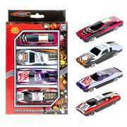 1toy Драйв, металлическая машинка, стрит-рейс, фривил, 8см,  набор 4шт, коробка