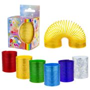 1toy пружинка Радуга-Дуга голограф.асс.6 цв. 5,2*6,3см в кор.5,5*5,5*9,5см