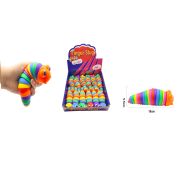 1TOY Гремушка гусеница18*5.5cm, 6 цв.в асс., в кор., 12 шт в д.б