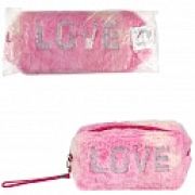 Lukky Косметичка плюшевая Lukky Love, 18*10*8см,пакет,бирка
