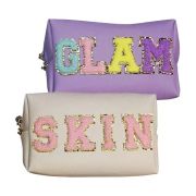 Lukky Косметичка с вышивкой плюшевыми буквами, Glam Style, 18*10*8см,пакет,бирка