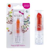 Lukky помада с блёстками 3,4 гс ароматом клубники, цвет коралловый, блистер