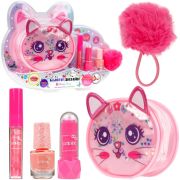 Lukky Бьюти-Дизайн наб.«Мяу-Мяу»: лак д.ногтей peel-off,блеск д. губ,бальзам д.губ,косметичка