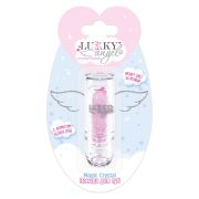 Lukky Angel Magic Crystal блестящая помада, меняющая цвет на розовый, цвет  розовый с блестками, с ароматом лесных ягод 3,4 гр, блистер