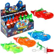 1TOY Мы-шарики! мыл. пузыр. в виде машинки, со свистком, 100 мл, 16 шт в д/б