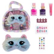 Lukky Angel Наб.в косметичке-чемоданчике Sweety Kitty,маска д.сна,лаки д.ногтей,блеск д.губ,стразы д.лица