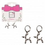 Lukky Fashion серьги метал.с подвесками Собачки серебро, карта