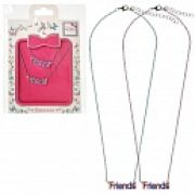 Lukky Fashion цепочка золот. с подвеской металл+эмаль Сердце пополам Sweets, конверт