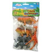 1toy «В мире животных» наб.игр.животных 6 шт х 8,75 см. в упаковке ПВХ с хедером