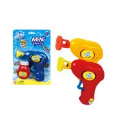 1TOY Мы-шарики! пистолет механич. с мыл. пуз., бластер, 40 мл, блистер, красный