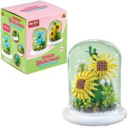 1Toy Blockformers Конструктор Цветочная коллекция «Подсолнухи», в колбе, 590 дет., со светом, пластик