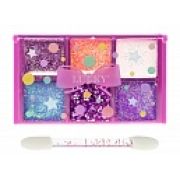 Lukky Палетка для макияжа глаз: гель-тени для век с блестками, 4,5 г, 6 цветов,бел.,аппликатор,блистер