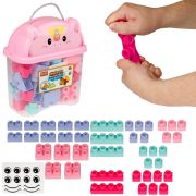 Мягкий конструктор для девочек 40 дет., в контейнере, пластик